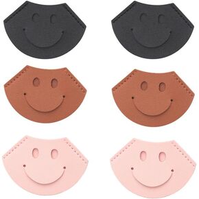 6 Pack Corner Bookmark Leather Smile Face Bookmarks Stay on Page Markers Book Marks Divider Clip for Reading Lovers Small Gift Women Men Teachers Birthday Christmas Graduation