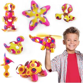 Clixo Crew 30 Piece Pack - The Flexible, Durable, Imagination-Boosting Magnetic Building Toy - Modern, Modular Designs for Hours of STEM Play. A Multi-Sensory Magnet Toy Experience Anywhere! Ages 4-99