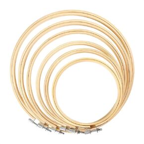 6Pcs Wooden Embroidery Hoops for Quilting Accessories - 4 inch to 10 inch Cross Stitch Craft Rings for Crafts Quilting Frame for Hand Quilting Supplies and Tools - Wooden Cross Stitch Art Frame
