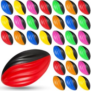 Libima 30 Pack Mini Footballs Bulk 7 Inch Small Toy Footballs Spiral Foam Football Soft Sports Footballs for Indoor Outdoor Play Game Boys Girls Football Party Supplies