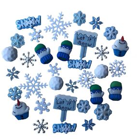 Buttons Galore & More Winter Snow 50 Piece Assortments of Novelty Buttons for Sewing and Crafts