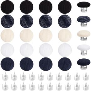 BENECREAT 20sets 5 Colors 14.5mm/0.6 Inch Baseball Cap Button Top Replacement, Cotton Top Hat Button Replacement Repair Cap Top Buttons for Hat Button Replacement Repair Making