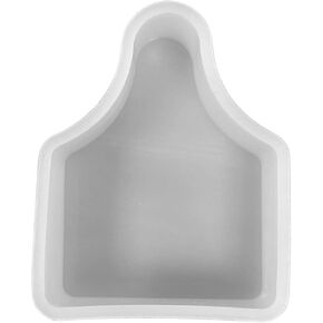 Cow Ear Tag Silicone Mold | Size 2.35" Wide x 3" Long x 0.8" Deep Vent Clip Size Mold | Small Cow Ear Tag Design for Freshie, Soap, Resin, Candles