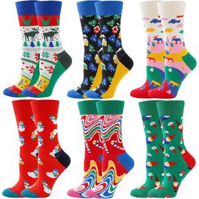 BONANGEL Women's Girls Novelty Funny Crew Socks,Crazy Cute Animal Food Design Socks Cotton,Girl's Gift