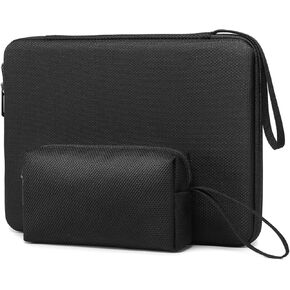 HYZUO 13.3-14 Inch Laptop Sleeve Hard Protective Case Compatible with MacBook Pro 14 M2/M1 2021-2024, MacBook Air 13.6 M2/M1 2018-2024, MacBook Pro 13 M2/M1 2024-2016, XPS 13, Black