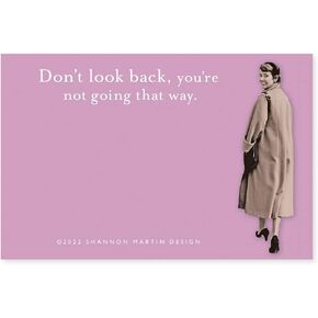 SMS94 Dont Look Back You are Not Going That Way Sticky Notes in Purple 2 7/8*4 3/8 inches