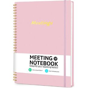 دفتر ملاحظات للعمل، 160 صفحة، دفاتر ملاحظات للعمل لتدوين الملاحظات مع عناصر العمل، دفتر مخطط المشروع للنساء، وردي (6.9 بوصة × 9.9 بوصة) in Kuwait