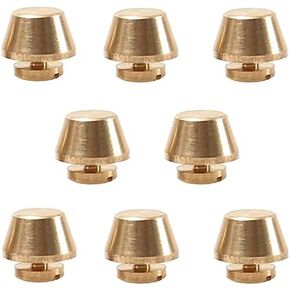 8 Pcs 0.5 inch Brass Purse Feet Handbag Feet Bottom Studs Nailheads Spike with Screw Set for Leather Craft DIY