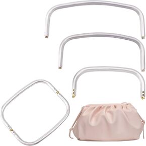 CHGCRAFT 3Sizes Aluminum Purse Frame Kiss Clasp Lock Frame U-Shaped Bag Handle Internal Tubular Frame for DIY Handbag Purse Coin Bag Sewing Making Repairing