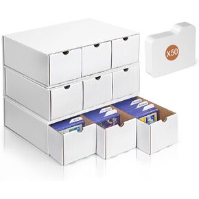 9 Boxes Trading Card Storage Box with Dividers, Baseball Card Storage Box, Top loaders Organizer Case, For 6000 Count Cards Storage