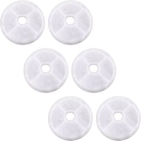 Nispira Replacement Water Filter Compatible with Catit Design Senses Fountain, Catit Flower Fountain, Catit Senses 2.0 water fountain, 6 pks