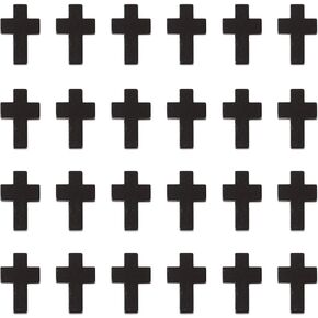 Beadthoven Natural Wood Cross Pendants Mini Small Wooden Cross Beads Assorted Jesus Crucifix Cross Charms Hanging Ornaments for Jewelry Making Necklace Bracelet Earring DIY Crafts Easter Holiday