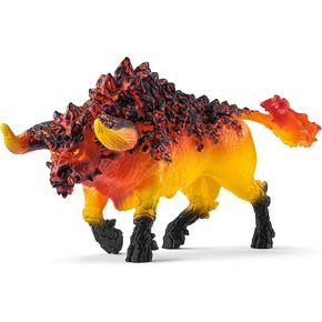 Schleich Eldrador Creatures Mythical Creatures Toys for Kids, Lava Monster Action Figure, Fire Bull, Ages 7+