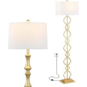JONATHAN Y JYL3073A Selina 64.5 بوصة Iron Ogee Trellis مصباح أرضي LED حديث بوهيمي، معاصر، مصمم، جلام، انتقالي لغرف النوم، غرفة المعيشة، المكتب، القراءة، ذهبي