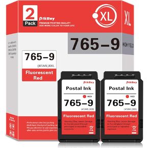 765-9 Red Ink Cartridge High Yield Set (2-Pack) Compatible 7659 Ink Cartridges Replacement for Pitney Bowes SendPro C Auto DM300c DM400c DM450c DM475c Postage Meters