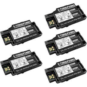 صندوق الصيانة T2950 T295000 المُعاد تصنيعه لطابعات نفث الحبر المحمولة اللاسلكية WF-100 WF-110 WF-100W EC-C110 (5 عبوات)