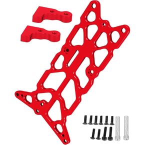 RC Upper Chassis Upgrades Part for 1/10 Rustler 2WD/VXL,Bandit 2WD/VXL,Alloy Aluminium Upper Chassis Hops Up,Pink