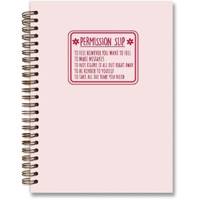 Preppy Pink Spiral Notebook,Hardcover College Ruled Spiral Notebook for Offices Schools Classrooms,Inspirational Notebook for Teen Girl Women