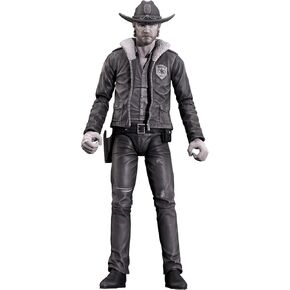 Diamond Select Toys The Walking Dead Comic Series 1 7-Inch Rick Grimes Action Figure with 16 Points of Articulation (Black and White)