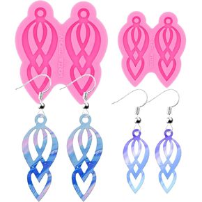 2 Pcs Resin Earring Mold Alien Heads and Alien Spaceships Shape Silicone Resin Jewelry Molds DIY Epoxy Resin Casting Molds for Women Earrings and Pendants Crafts in Kuwait