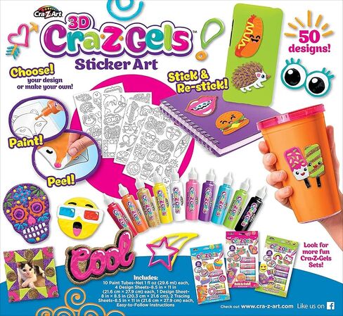 Cra-Z-Art CRA-Z-Gels 3D Deluxe Set DIY Sticker Kit in Saudi Arabia