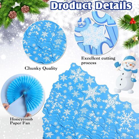 Frienda 99 Pieces 3D Snowflake Bulletin Board Decorations with Paper Fan Tassels Winter Reading is Snow Much Fun Snowflake Cutouts Classroom Decor for Winter Christmas School Party Supplies Home in Saudi Arabia