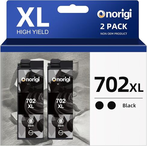 702XL Black Remanufactured Ink Cartridges for Epson 702XL Black 702 Ink Cartridge Work with Epson Workforce Pro WF-3733 WF-3720 WF-3730 (2 Black) in Saudi Arabia