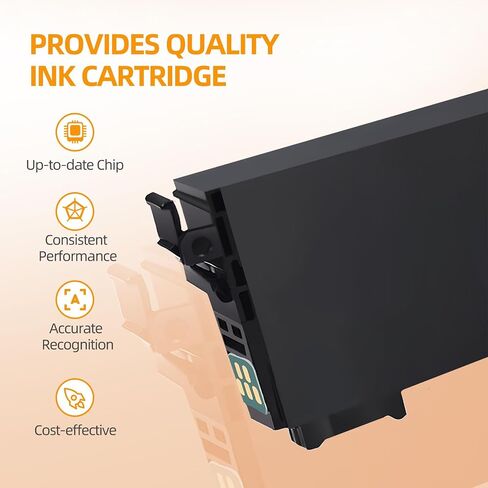 702XL Black Remanufactured Ink Cartridges for Epson 702XL Black 702 Ink Cartridge Work with Epson Workforce Pro WF-3733 WF-3720 WF-3730 (2 Black) in Saudi Arabia