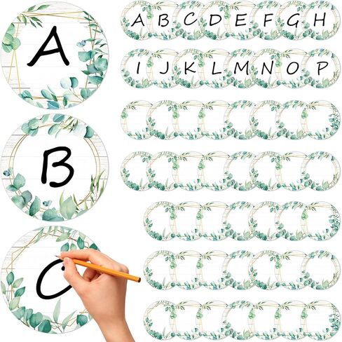 chiazllta 56Pcs Numbers Magnetic Accents Round Whiteboard Magnets Cutouts for Classroom Eucalyptus Blank Magnetic Numbers for Bulletin Board Dry Erasable Magnets for School Office Home Labels Supplies in Saudi Arabia