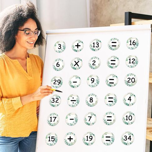 chiazllta 56Pcs Numbers Magnetic Accents Round Whiteboard Magnets Cutouts for Classroom Eucalyptus Blank Magnetic Numbers for Bulletin Board Dry Erasable Magnets for School Office Home Labels Supplies in Saudi Arabia
