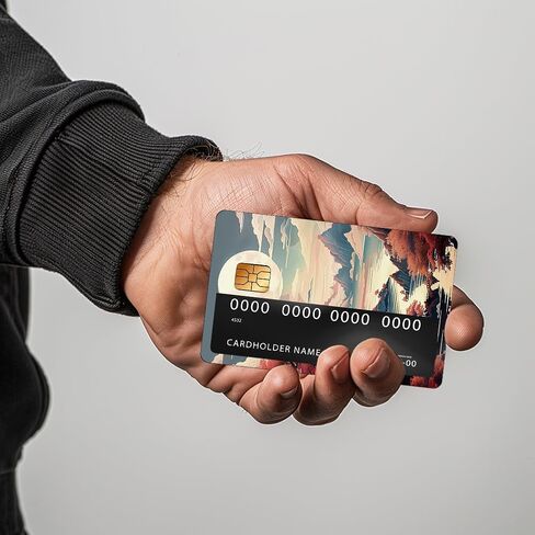 4 Pcs Credit Card Skin Sticker Japanese Scenery Debit Card Cover for Transportation Payment Bank Key Card Protection Removable No Bubble Waterproof Slim 3.34 x 2.12inch in Saudi Arabia