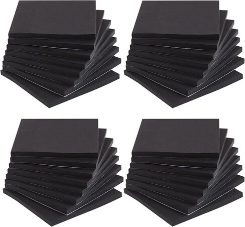 32 حزمة ملاحظات لاصقة سوداء 3 × 3 بوصة ملاحظات لاصقة سوداء 50 ورقة/وسادة ملاحظات سهلة النشر للمكتب والمدرسة والمنزل in Kuwait