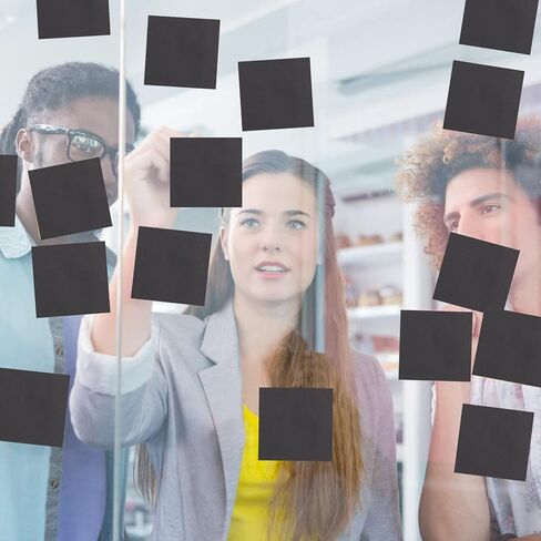 32 حزمة ملاحظات لاصقة سوداء 3 × 3 بوصة ملاحظات لاصقة سوداء 50 ورقة/وسادة ملاحظات سهلة النشر للمكتب والمدرسة والمنزل in Kuwait