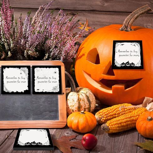 9 Pcs Halloween Sticky Note Halloween Note Pads with Spider Pumpkin Bat, Work-Study Notes, 450 Pieces of Halloween Self-Adhesive Removable Notes 3 Styles, 9 Books Total, 50 Sheets Each in Saudi Arabia