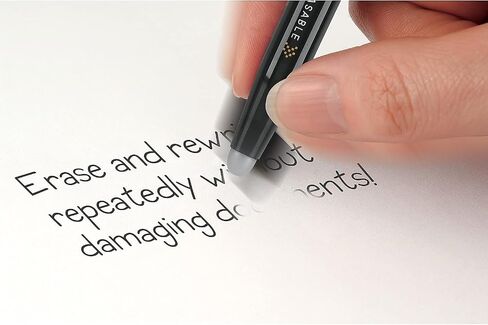 Pilot, FriXion Ball Erasable & Refillable Gel Ink Pens, Fine Point 0.7 mm, Pack of 12, Black in Saudi Arabia