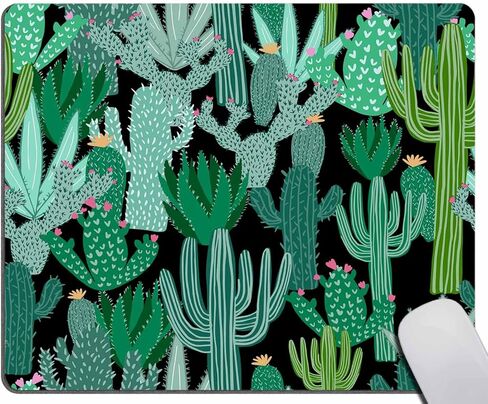 Mouse Pad Cacti Green Mousepad Cactus Office Decor for Women Men Desk Accessories Funny Floral Mousepad Gift for Coworker Boss 7.9 x 9.5 x 0.12inch in Kuwait