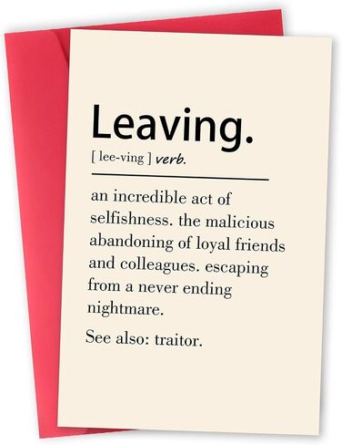 Naughty Leaving Card for Him Her, Happy Farewell Card for Him Her, Humor Going Away Gifts for Coworker Colleagues, Unique Leaving Gift Ideas for Work Bestie，New Job Card in Kuwait