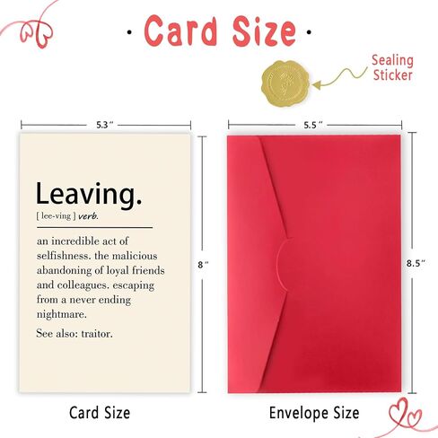 Naughty Leaving Card for Him Her, Happy Farewell Card for Him Her, Humor Going Away Gifts for Coworker Colleagues, Unique Leaving Gift Ideas for Work Bestie，New Job Card in Kuwait
