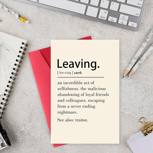 Naughty Leaving Card for Him Her, Happy Farewell Card for Him Her, Humor Going Away Gifts for Coworker Colleagues, Unique Leaving Gift Ideas for Work Bestie，New Job Card in Kuwait