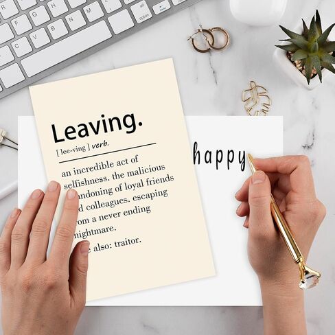 Naughty Leaving Card for Him Her, Happy Farewell Card for Him Her, Humor Going Away Gifts for Coworker Colleagues, Unique Leaving Gift Ideas for Work Bestie，New Job Card in Kuwait