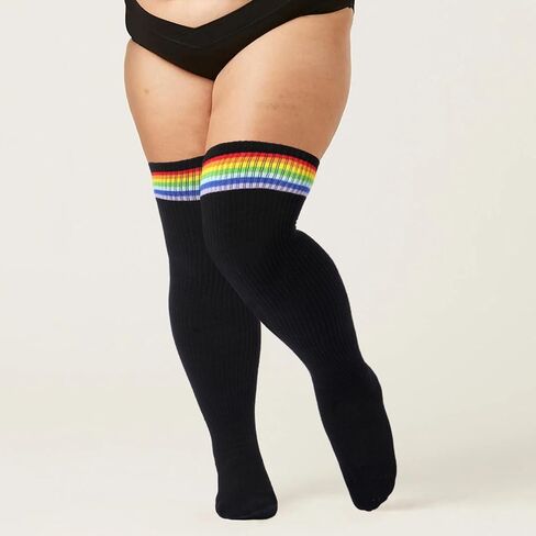 Ancrina Plus Size Thigh High Socks for Women Thick Thighs Cotton Knit Extra Long Over the Knee Leg Warmer in Saudi Arabia