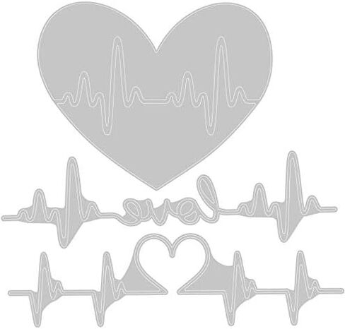 Tim Holtz Sizzix Heartbeat and Falling Hearts Thinlits، مجموعة من مجموعتين من القوالب، مثالية للحب والصداقة والتفكير فيك وبطاقات عيد الحب والوسائط المختلطة والتهاني والمزيد (664415، 664416) in Saudi Arabia