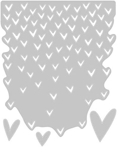Tim Holtz Sizzix Heartbeat and Falling Hearts Thinlits، مجموعة من مجموعتين من القوالب، مثالية للحب والصداقة والتفكير فيك وبطاقات عيد الحب والوسائط المختلطة والتهاني والمزيد (664415، 664416) in Saudi Arabia