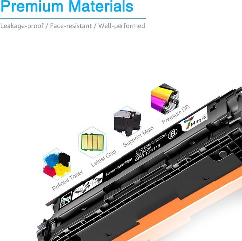 7Magic Compatible Toner Cartridge Replacement for HP 131X CF210X 131A CF210A HP Laserjet Pro 200 Color MFP M276nw M251nw M251n M276n Printer CF211A CF212A CF213A (Black Cyan Yellow Magenta, 4-Pack) in Saudi Arabia