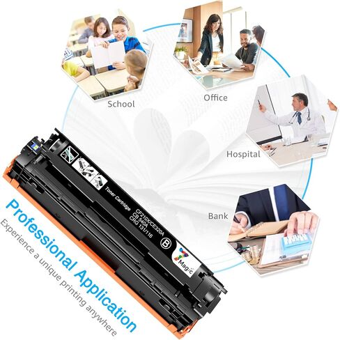 7Magic Compatible Toner Cartridge Replacement for HP 131X CF210X 131A CF210A HP Laserjet Pro 200 Color MFP M276nw M251nw M251n M276n Printer CF211A CF212A CF213A (Black Cyan Yellow Magenta, 4-Pack) in Saudi Arabia