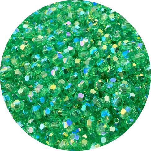 1000 PCS 6mm Acrylic Faceted Spacer Beads AB Color Glossy Round Loose Beads for Jewelry Making Bracelet Necklace Earring Ornament Wind Chimes Key Chains(Multicolor) in Kuwait