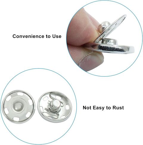 Murtenze 50 Sets Sew-on Snap Buttons Metal Snap Fastener Buttons, Press Studs Buttons for Sewing Clothing(3/4" 19mm, Matte Black) in Saudi Arabia