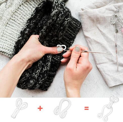 60 Pairs Sewing Hook and Eye Closure Covered Hooks and Eye White Fabric Hook & Eye Closures Fabric Closures Hooks for Clothing Bra Coats Skirt Wraps Jackets Leather DIY Craft(3 Sizes) in Saudi Arabia
