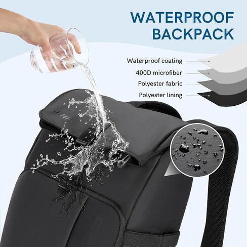 Kingsons Travel Backpack for Men Women，15.6 Inch Anti Theft Laptop Backpack Flight Approved, Large Capacity Water Resistant Computer Backpacks for Weekender Business Hiking in Saudi Arabia