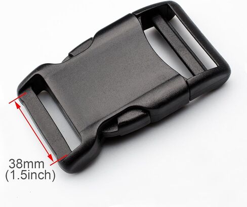DYZD Premium Flat Dual Adjustable Side Release Buckles Size of 4/5, 1, 1-1/2, 2 Inch for Backpack Paracord, Webbing Strap (2 inch, 2PCS) in Kuwait
